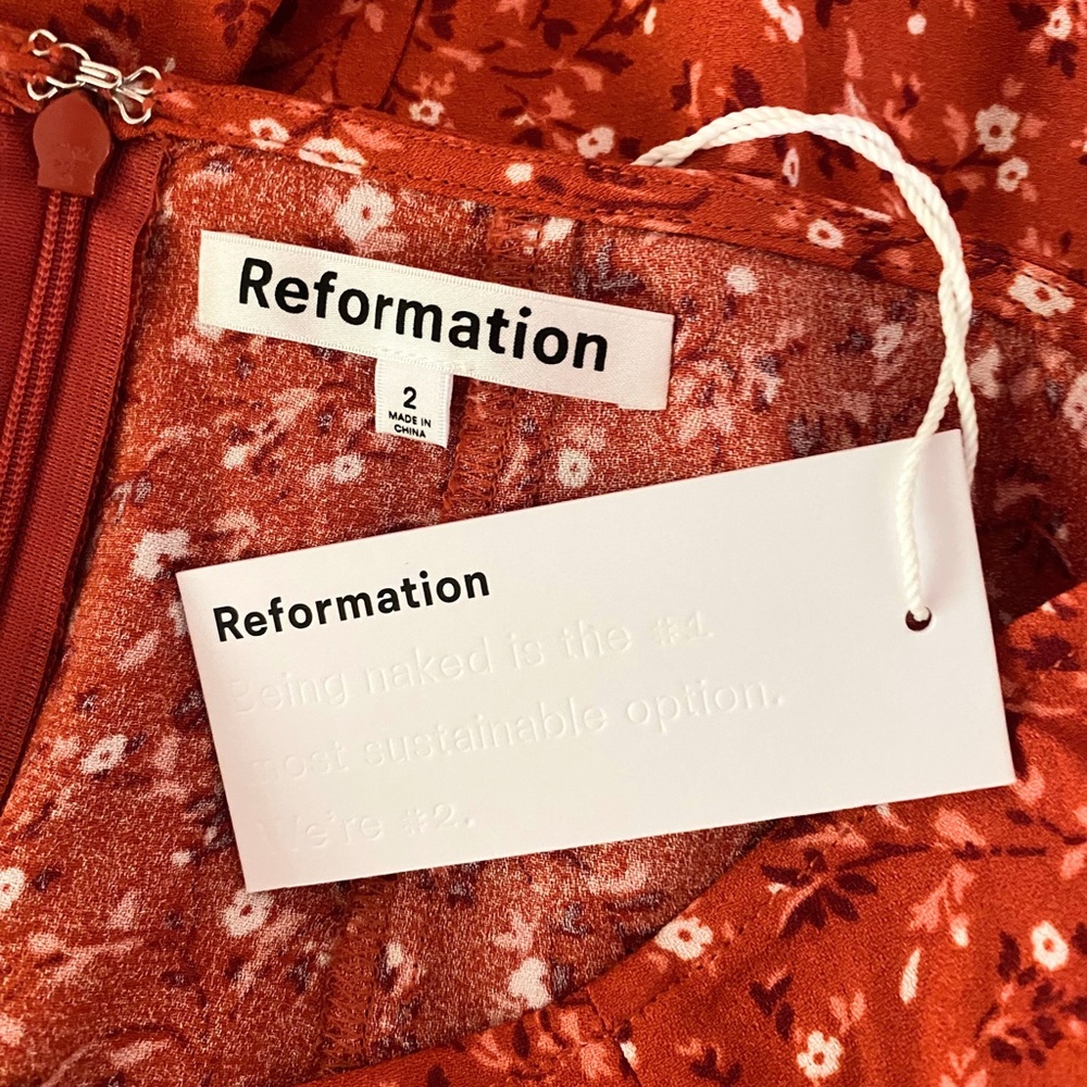 NEW Reformation Zoe Skirt Balsam 2 - Picture 7 of 9